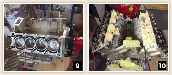 Maseratiのエンジンオーバーホール作業